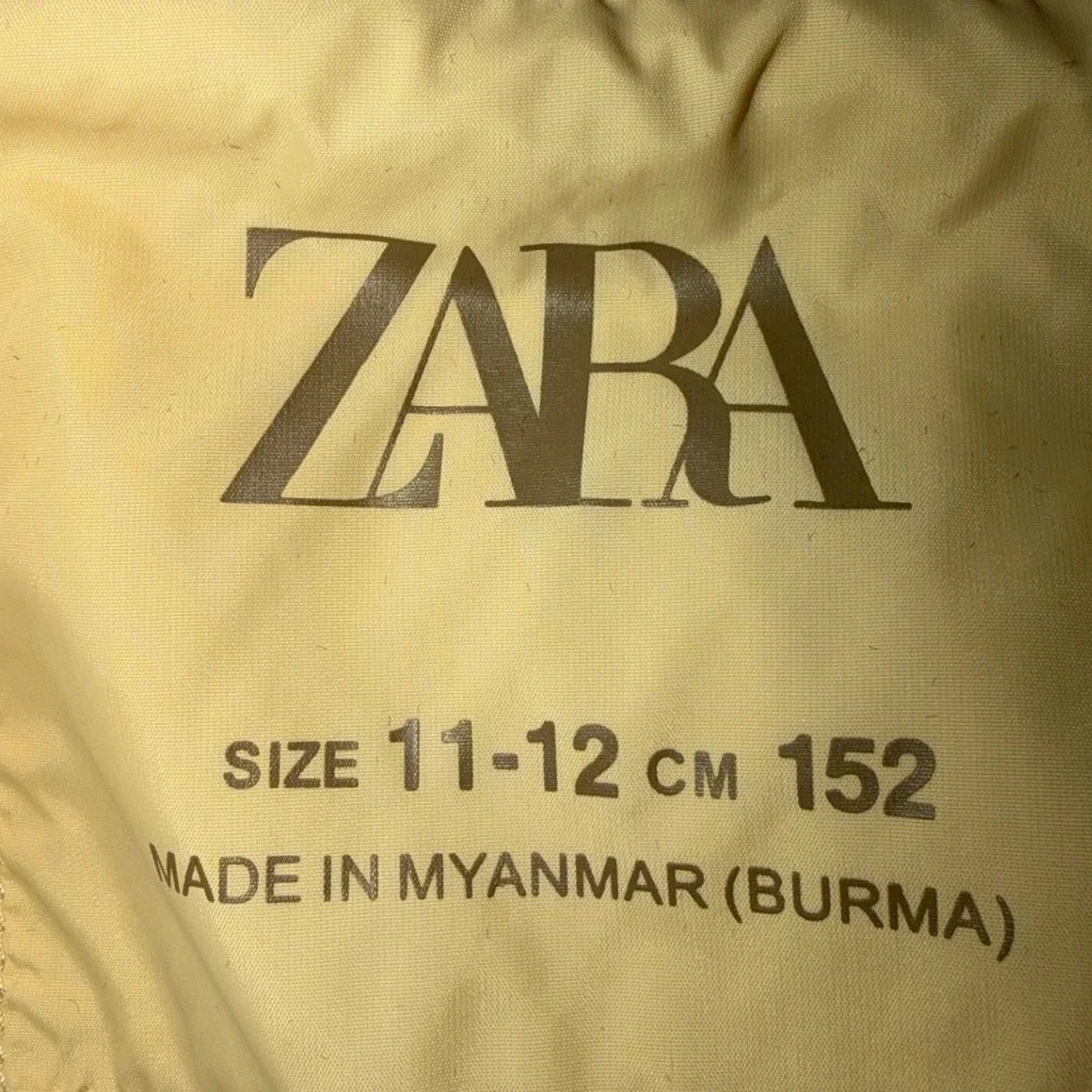 ZARA Girls Quilted Colorblock‎ Jacket Cream Yellow Size 11-12